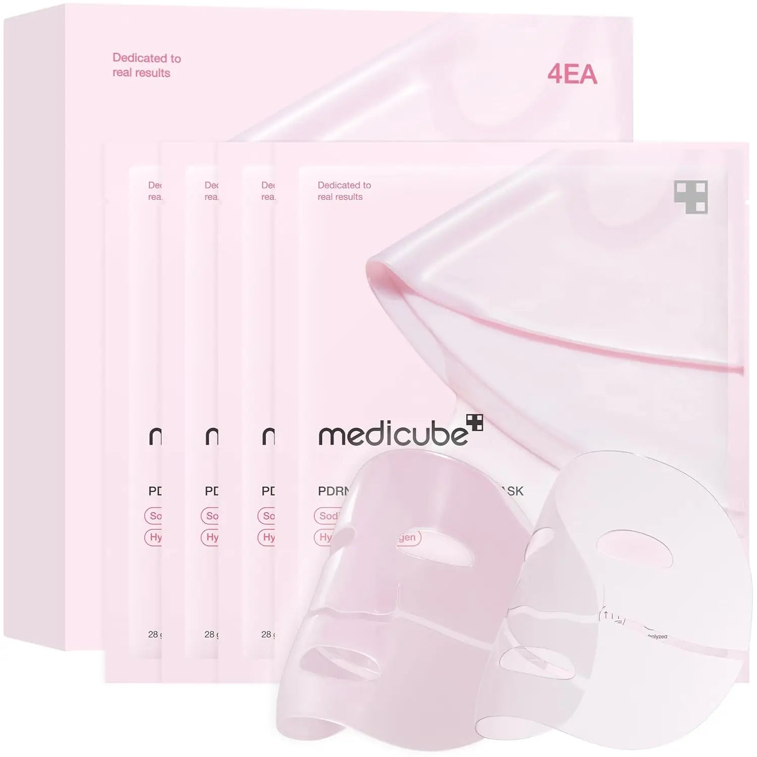 Salmon DNA PDRN pink collagen jelly gel mask overnight face mask skin- elasticity, hydrating, firming and moisturizing  28g, 4ea